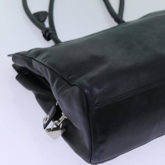 PRADA Tote Bag Leather Black Auth bs13666 - Picture 15 of 16